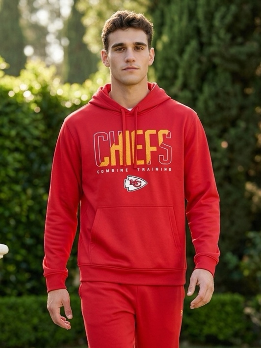 NWT NFL Team Apparel Authentic Red Kansas City Chiefs Hoodie Football - Small